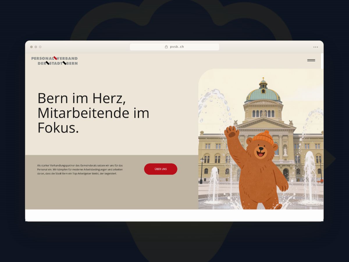 Personalverband der Stadt Bern: Bern im Herz. Auch online.